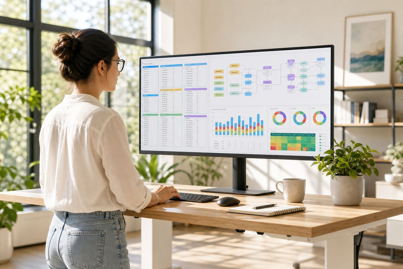 Data products and analytics in a sunlit office